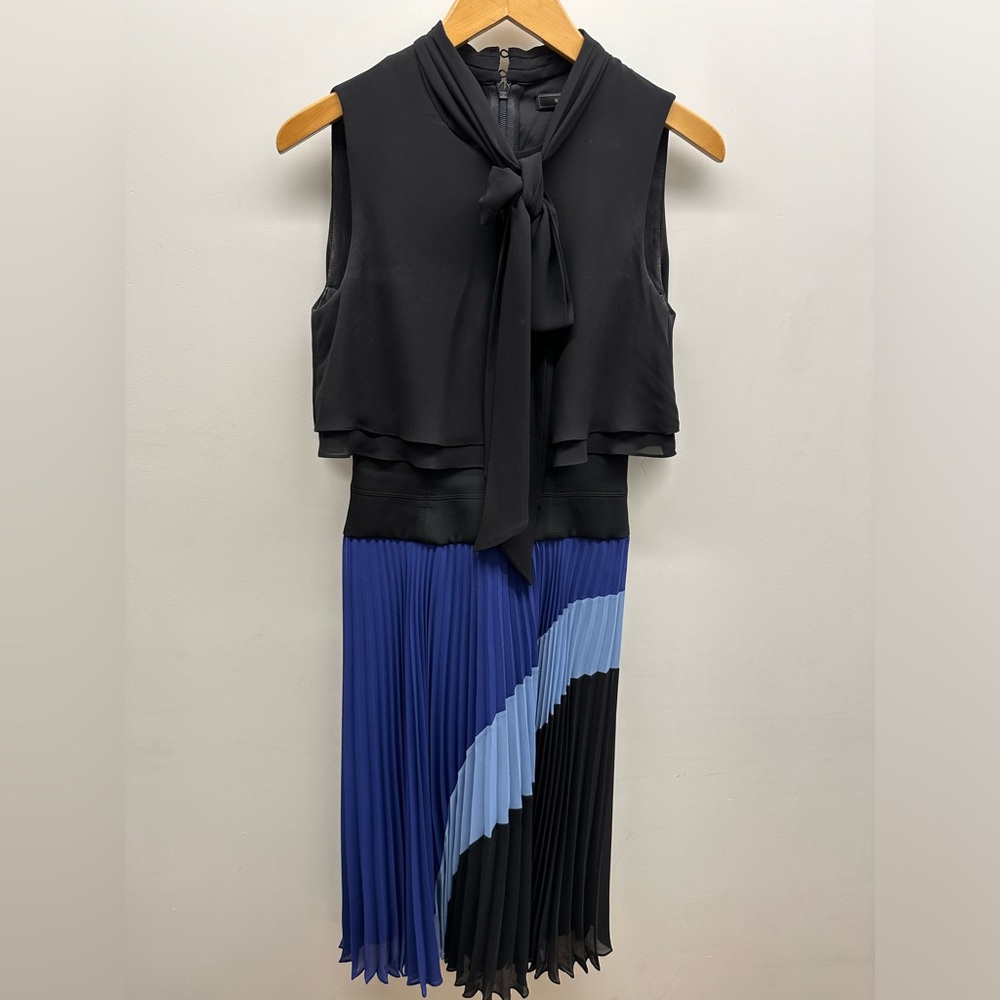 BCBGMaxazria black and blue dress.